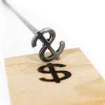 Dollar Sign Branding Iron - 1" tall - BBQ, Crafts, Woodworking Projects - The Heritage Forge