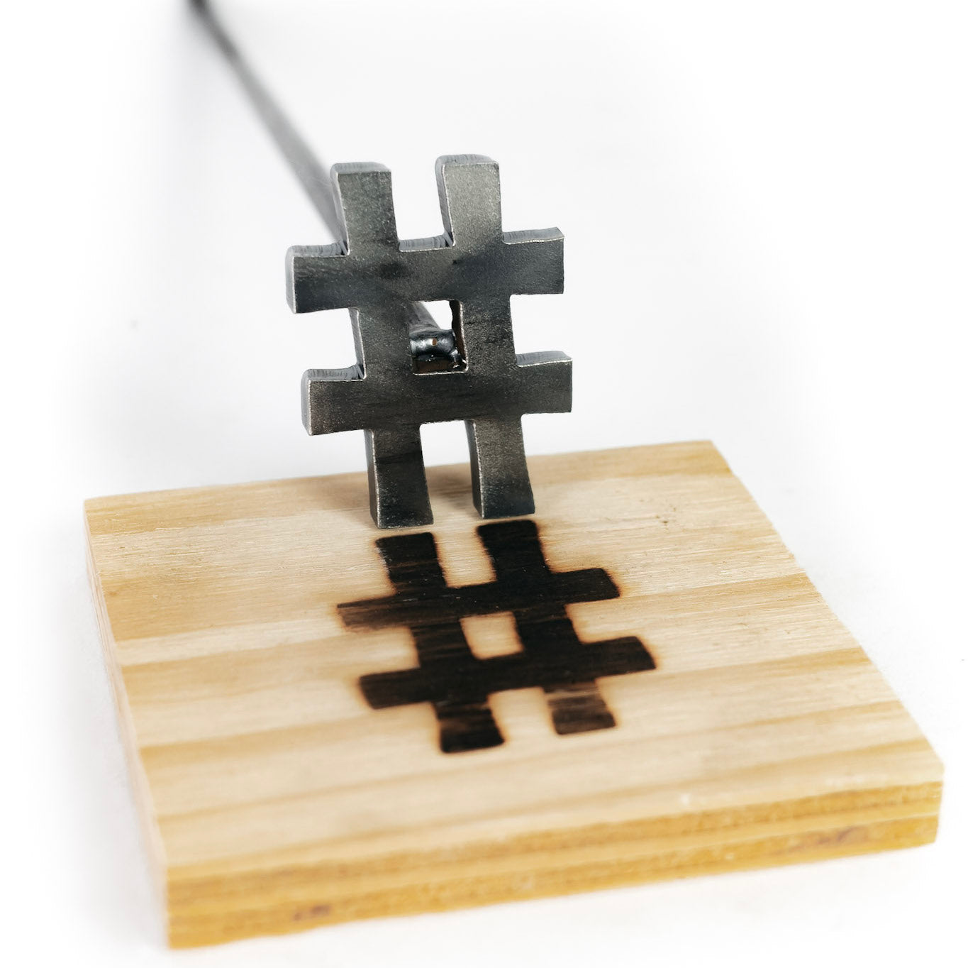 Hash Tag Branding Iron - # - 2" BBQ, Crafts, Woodworking Projects - The Heritage Forge