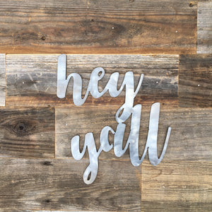 Rustic Home, Hey Yall Sign, Farmhouse, Metal Words, Kitchen Wall Decor, Home Decor, Farmhouse Sign