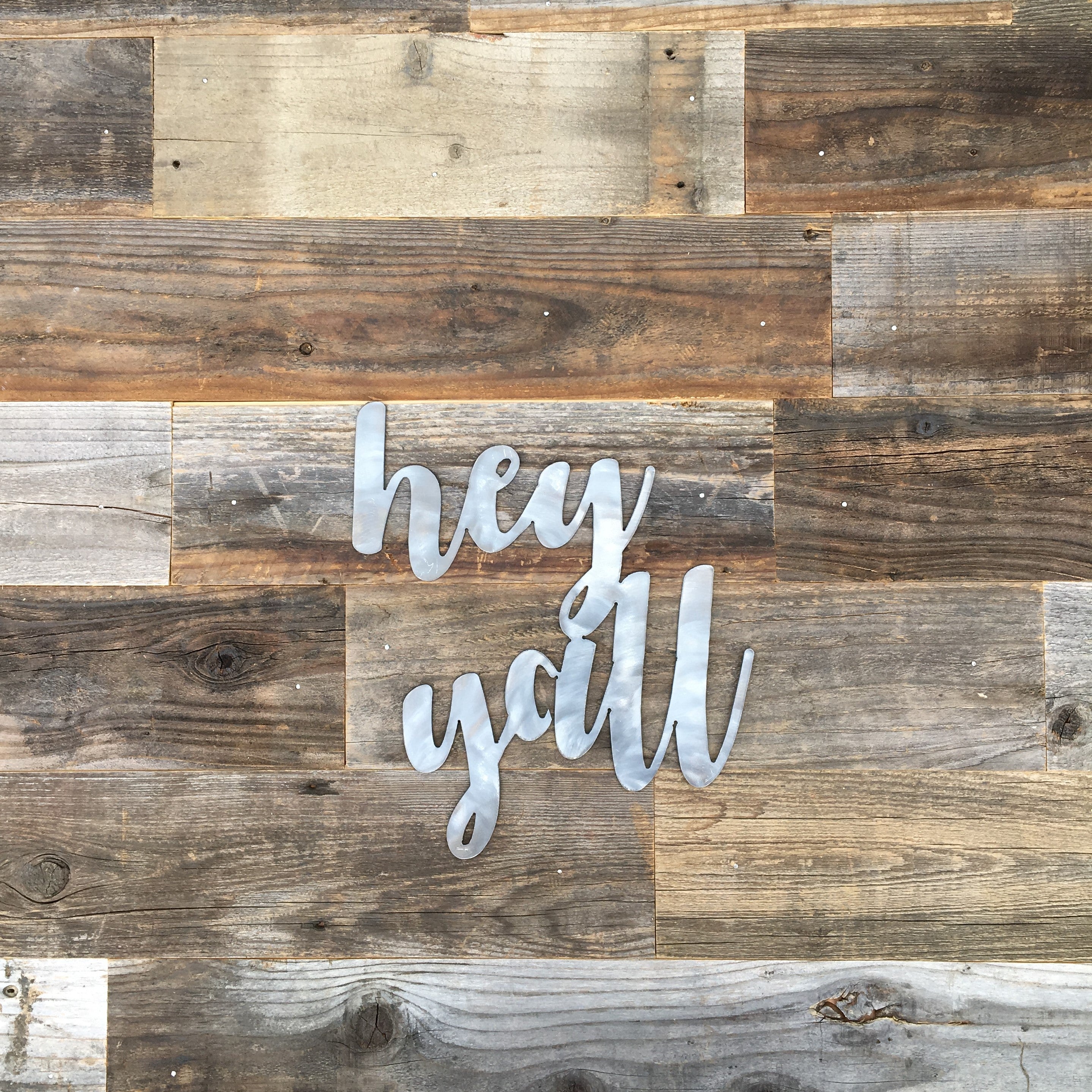 Rustic Home, Hey Yall Sign, Farmhouse, Metal Words, Kitchen Wall Decor, Home Decor, Farmhouse Sign