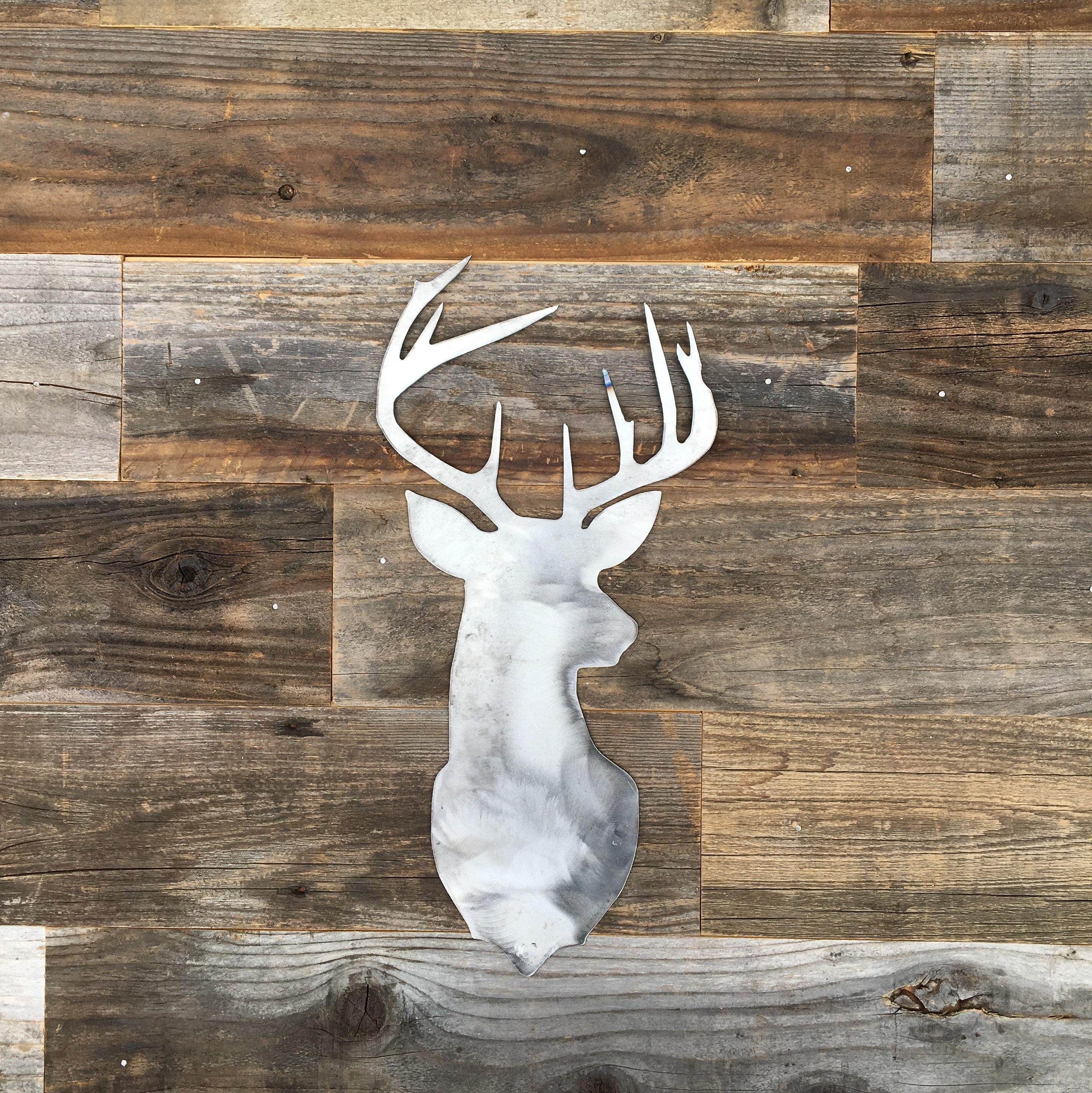 Rustic Home, Deer Head Sign,  Farmhouse, Metal Words, Kitchen Wall Decor, Home Decor, Farmhouse Sign