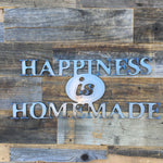 Rustic Home, Happiness is Homemade 22 x 9,  Farmhouse, Metal Words, Kitchen Wall Decor, Home Decor, Farmhouse Sign, Motivational, Christian