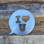 Rustic Home, I Heart You 9 x 9,  Farmhouse, Metal Words, Kitchen Wall Decor, Home Decor, Farmhouse Sign, Love