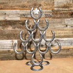 Rustic Horseshoe Christmas Tree with Star and Ornaments - Catch the luck - The Heritage Forge