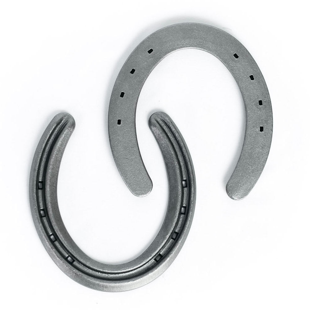 The Heritage Forge Steel Horseshoes Set for Horses, Crafts, Decorations and  Backyard Games - Plain Shoe Size 0 - Sand Blasted 10 Shoes