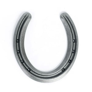 New Steel Horseshoes - Lite Rim Size 0 - Sand Blasted Steel - The Heritage Forge