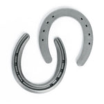 New Steel Horseshoes - Lite Rim Size 00 - Sand Blasted Steel - The Heritage Forge