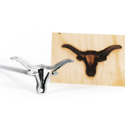 Texas Longhorn Brand - 4"- BBQ, Crafts, Woodworking Projects - The Heritage Forge