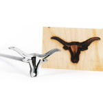 Texas Longhorn Brand - 4"- BBQ, Crafts, Woodworking Projects - The Heritage Forge