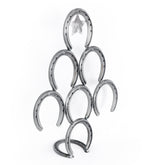 Mini Rustic Horseshoe Christmas Tree with Star and Ornaments - Downward - The Heritage Forge