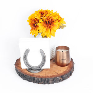 Rustic Horseshoe Napkin Holder - The Heritage Forge