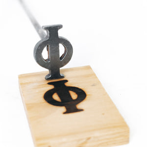 Greek Phi Branding Iron - 2.5" - BBQ Branding Iron - College - BBQ Branding Iron - College - BBQ, Crafts, Woodworking Projects - The Heritage Forge