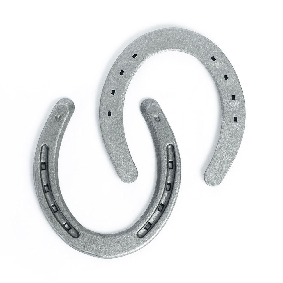 New Steel Horseshoes - Plain Shoe Size 0 -Sand Blasted Steel - The Heritage Forge