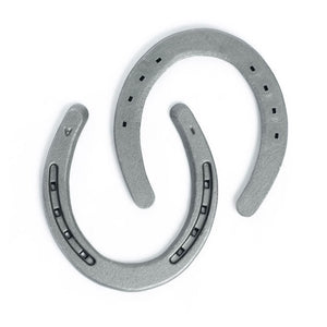 New Steel Horseshoes - Plain Shoe Size 1 - Sand Blasted Steel - The Heritage Forge