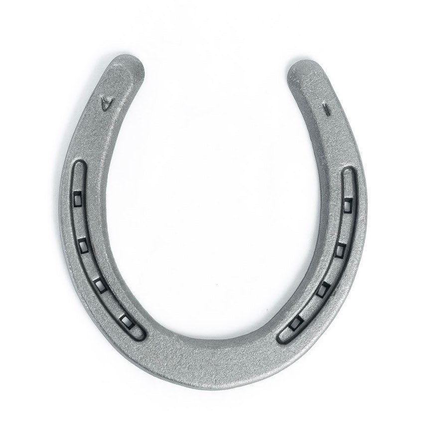 New Steel Horseshoes - Plain Shoe Size 1 - Sand Blasted Steel - The Heritage Forge