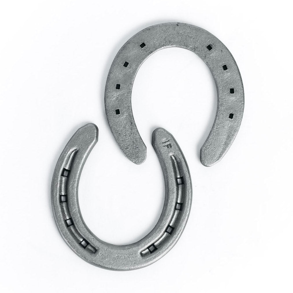 New Steel Horseshoes - RDM Size 000 - R1-F -Sand Blasted Steel - The Heritage Forge
