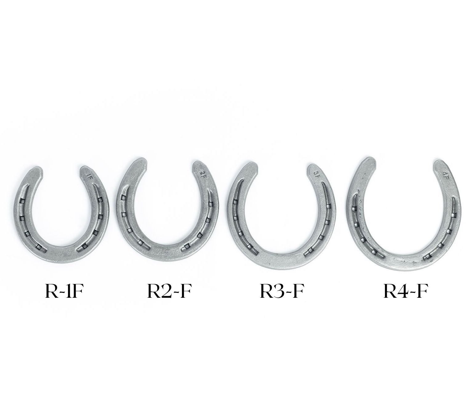 New Steel Horseshoes - RDM Size 000 - R1-F -Sand Blasted Steel - The Heritage Forge