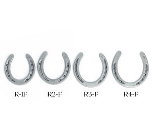 New Steel Horseshoes - RDM Size 000 - R1-F -Sand Blasted Steel - The Heritage Forge