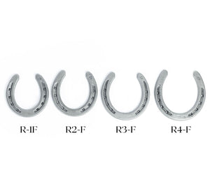 New Steel Horseshoes - RDM Size 00 - R2-F -Sand Blasted Steel - The Heritage Forge