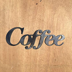 The Heritage Forge Rustic Home, Coffee Sign 10 x 3, Farmhouse, Metal Words, Kitchen Wall Decor, Home Decor, Farmhouse Sign