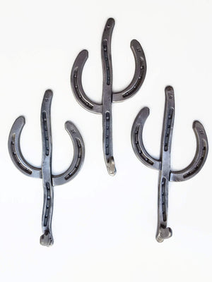 Rustic Horseshoe Cactus Hanger Hooks - The Heritage Forge