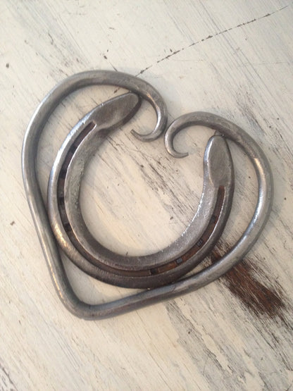 Horseshoe Heart Trivet, Home Decor, Wall Hanger - The Heritage Forge