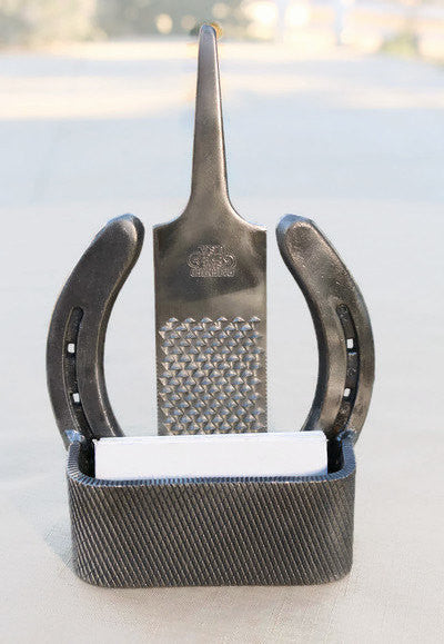Rustic Business Card Holder - Rasp and Horseshoe - The Heritage Forge