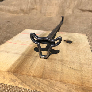 Iron Pine & Co Bull Branding Iron - 15" Hand-Forged Handle