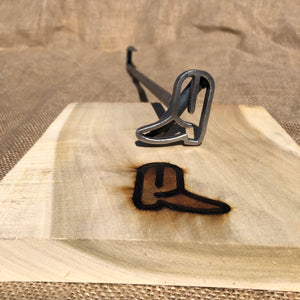 Iron Pine & Co Boot Branding Iron - 15" Hand-Forged Handle