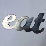 Rustic Home, Eat Sign 8 x 15,  Farmhouse, Metal Words, Kitchen Wall Decor, Home Decor, Farmhouse Sign