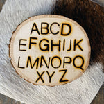 A-Z Alphabet Branding Irons - 1/2" Tall - 8" Straight Steel Handles - Custom Cowboy Monogram - The Heritage Forge